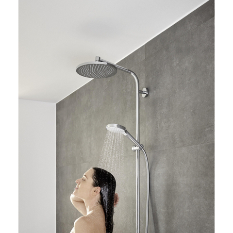 Hansgrohe Croma select e Handdouche Vario - ecosmart 1/2 x - diameter 11cm - met rain turbo rain en intense rain regenstraal wit/chroom - wit chroom 0605330
