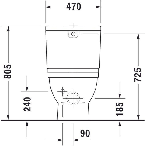 Duravit Starck 3 Duoblokpot - diepspoel PK Big - zonder reservoir - 42x74cm - wit 0290473