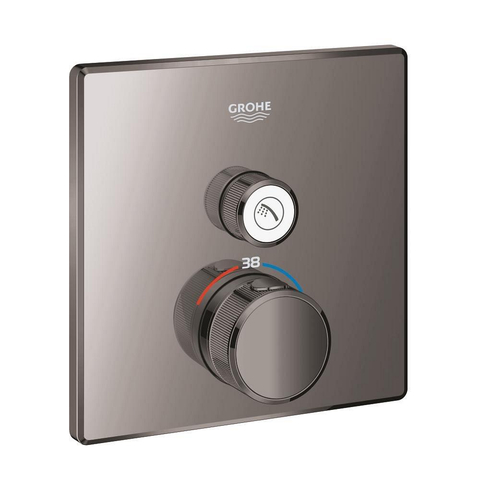 Grohe Grohtherm SmartControl Inbouwthermostaat - 2 knoppen - vierkant - hard graphite (antraciet) SW484559