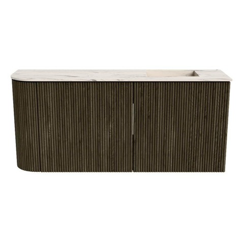 Mondiaz JOYA-DLUX 91.6cm toiletmeubel - ronding links kleur Shadow - Wastafel FAYE positie Rechts 1 kraangat kleur Nata. SW1424989