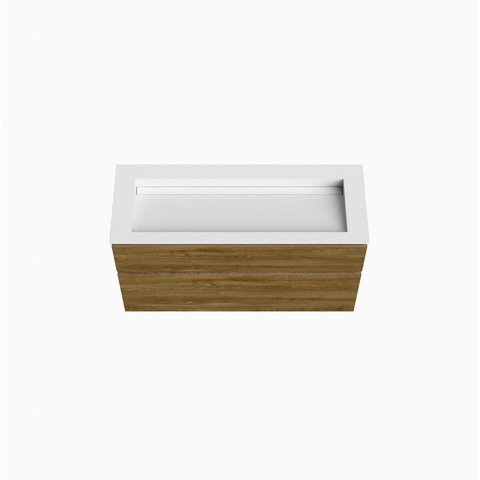 Mondiaz XABI Ensemble meuble de salle de bains - 120cm - meuble sous-vasque Chai - 2 tiroirs - lavabo AVON central - sans trou de robinet - Talc SW1220460