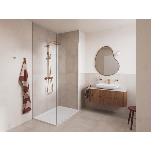 GROHE Tempesta 250 doucheset - met thermostaat wand - geborsteld warm sunset (koper) SW1587938
