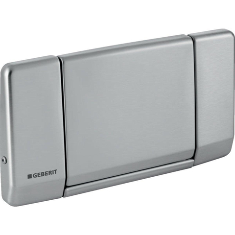 Geberit Highline bedieningplaat - met frontbediening - voor toilet - 34x18.5cm - geborsteld rvs GA76280