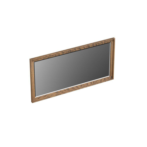 Forzalaqua Reno 2.0 miroir 100x50cm Rectangulaire sans éclairage avec cadre Chêne massif Castle Brown SW492555