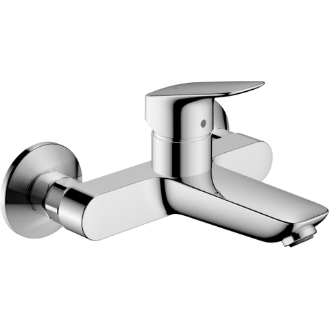 Hansgrohe Logis 1 greeps wastafelkraan - opbouw - wandmontage - hoogglans chroom GA49516