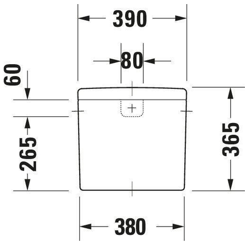 Duravit Starck 3 duoblokreservoir binnenwerk 4,5 liter aansluiting links of rechts wit 0305370