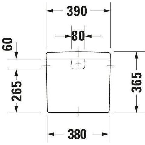 Duravit Starck 3 Réservoir WC WC avec intérieur et connexion gauche/droite et centrale Blanc 0314250