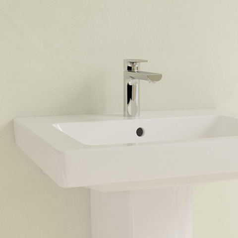 Villeroy & Boch Subway 2.0 wastafel - 60x47cm - 1 kraangat - met overloop CeramicPlus - White Alpine (glans wit) 1024080