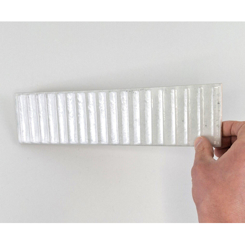 ÉCHANTILLON Terravito Sileno Carrelage murale - 30x7.5cm - 8mm - rainure - Blanc SW1221381