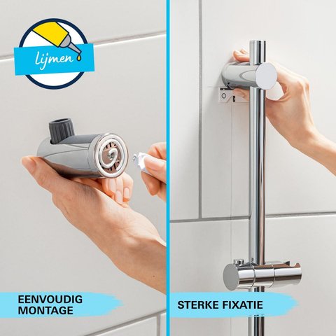 GROHE Vitalio Joy 110 Ensemble barre de douche - 60cm - douchette ronde - 2 types de jets - flexible de douche lisse - chrome/noir 4357674