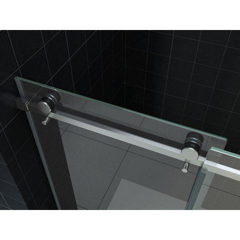 Wiesbaden Slide Nis schuifdeur - 140x200cm - 8mm - nano helder glas - chroom SW62385