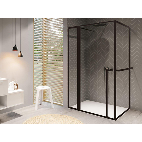 Riho Lucid GD203 Cabine de douche XL - 200x120x80cm - noir SW412085
