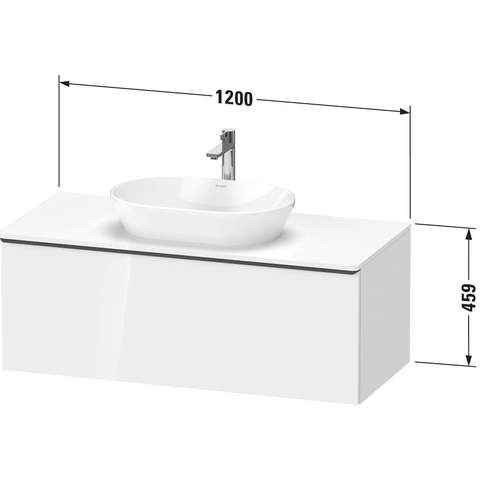 Duravit D-neo Wastafelonderbouwkast - met 1 lade - inclusief consoleplaat - voor 1 wastafel midden - 120x55x45.9cm natu - mat natuur eiken (hout) SW641260