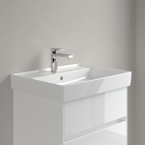 Villeroy & Boch Collaro wastafel - 60x47cm - met overloop - 1 kraangat - White Alpine (glans wit) SW358307