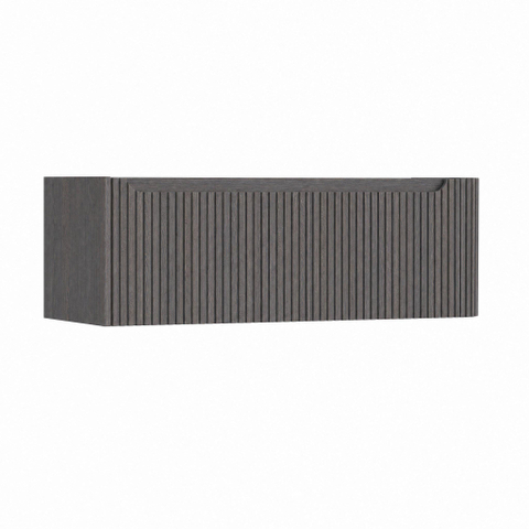 H&R Badmeubelen Juice Wastafelonderkast - 120x45x40cm - rechterhoek afgerond - 3D-front - 1 lade - geïntegreerde greep - wenge SW1259882