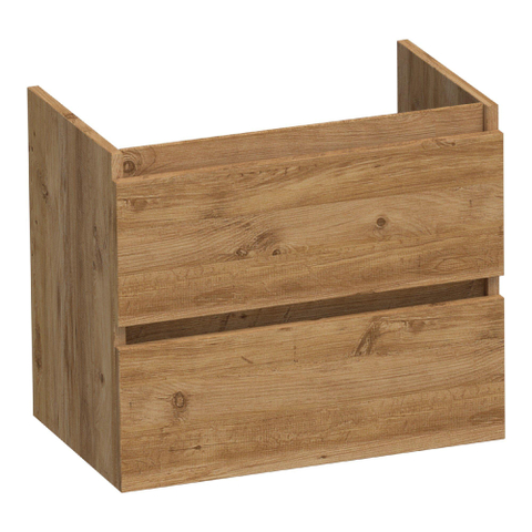 BRAUER Joy meuble sous-lavabo peu profond - 60x39x50cm - 2 tiroirs à fermeture douce - sans poignées - 1 découpe pour siphon - Chateau SW1201245