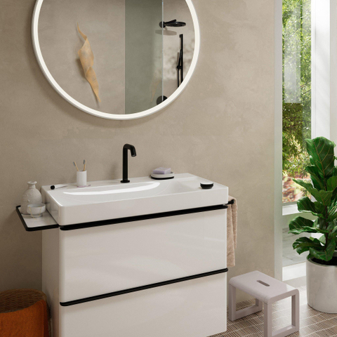 Hansgrohe Tecturis s 2-gats wastafelkraan - 150 - coolstart - met waste - mat zwart SW918684
