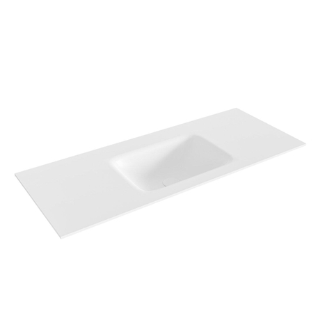 MONDIAZ GRUNNE Talc solid surface lavabo encastré 101cm milieu SW661584