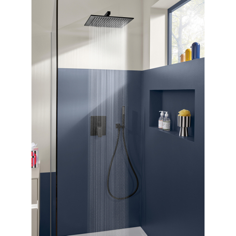 Villeroy & Boch Universal Showers regendouche arm - 408mm wand hoekig - mat zwart SW995538