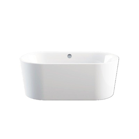 Plieger Kansas Baignoire îlot - 155x80x60cm - avec arrivée d'eau - avec garniture de vidage et de trop-plein - avec pieds - acrylique - blanc SW1027461