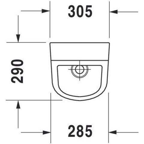 Duravit D Code Cuvette d’urinoir avec fixation et siphon avec connexion derrière et mouche Blanc 0315130