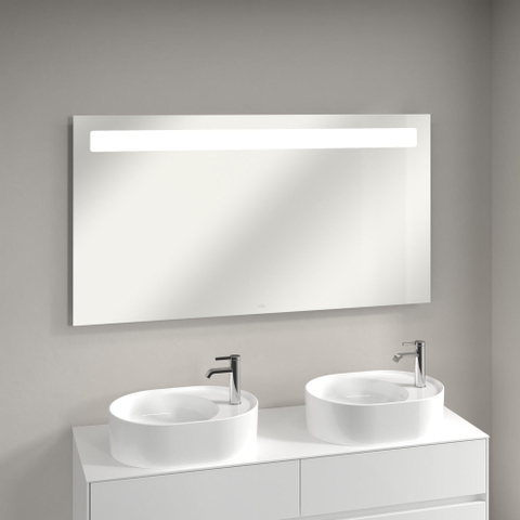 Villeroy & Boch More To See spiegel met geïntegreerde LED verlichting horizontaal 3 voudig dimbaar 140x75x4.7cm 1024972