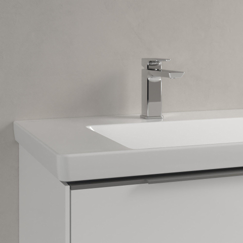 Villeroy & Boch Subway 3.0 meubelwastafel - 130x47x17cm Rechthoek - 2 kraangaten - zonder overloopgat Ceramic - White Alpine (glans wit) SW701015