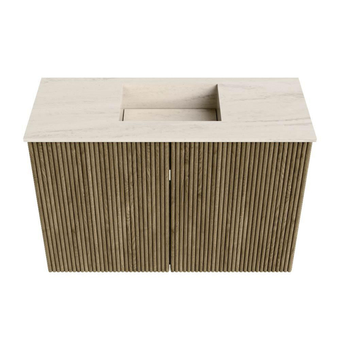 Mondiaz JOYA-DLUX 60cm meuble de toilette - couleur Dusk - Vasque FAYE position Milieu Sans trou de robinet couleur Meli. SW1425809
