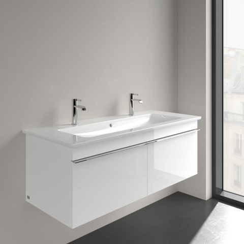 Villeroy & Boch venticello wastafel - 120x50cm - 2 kraangaten overloop - White Alpine (glans wit) 1025106