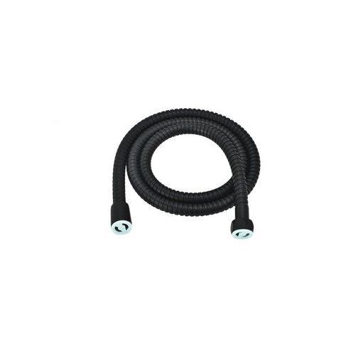 Fortifura Nebbio Ensemble combiné bain - mitigeur thermostatique - barre coulissante avec coude mural intégré - flexible de douche métallique - douchette ronde - Remplissage-vidage de baignoire - noir mat SW1238044