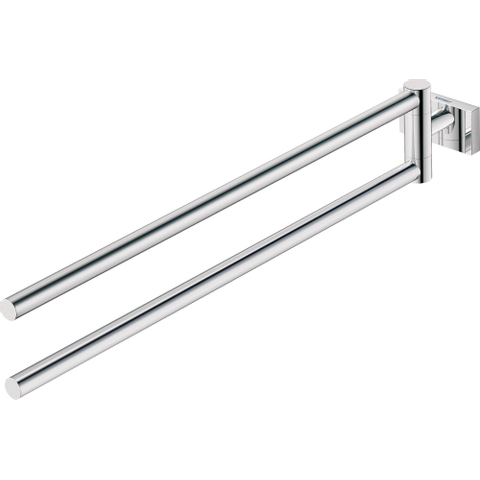 Duravit Karree 2-lids handdoekhouder - 45 cm - hoogglans chroom SW55123