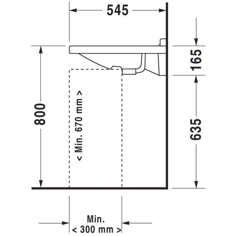 Duravit Starck 3 Wastafel - 60x54.5cm zo/kraangat - wit SW117177