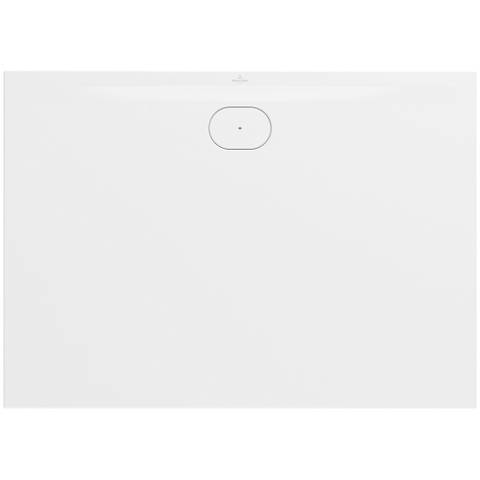 Villeroy & Boch Ecora douchebak - 140x100x3.5cm - afvoer lange zijde - stone white (wit) SW1558964