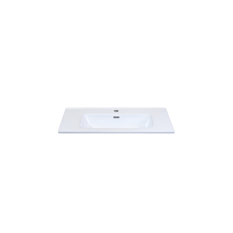 H&R Badmeubelen Cover Wastafel - 81x46.5x1.8cm - 1 kraangat - keramiek wit SW533030