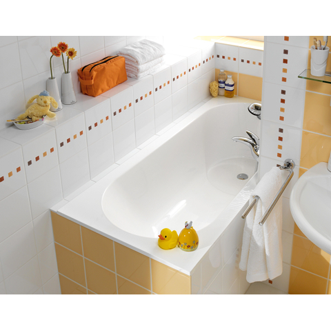 Villeroy & Boch Libra bad - 180x80cm quaryl rechthoekig - met poten - glans wit 0948276