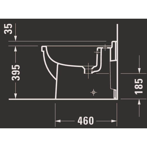 Duravit Starck 3 Staand bidet - met bevestiging - 36x56cm - glans wit 0314684