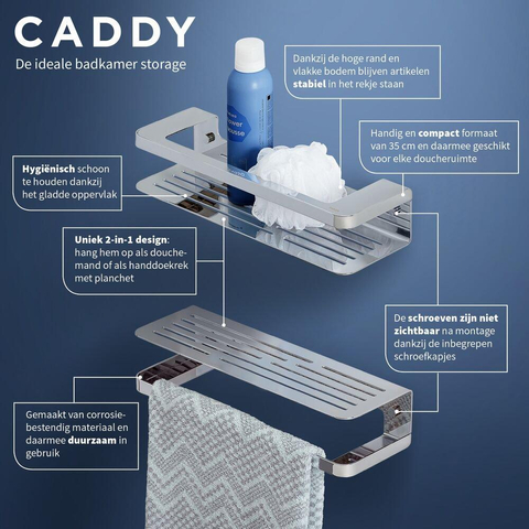 Tiger Caddy Douchemand of Handdoekrek 35 cm Chroom SW877205