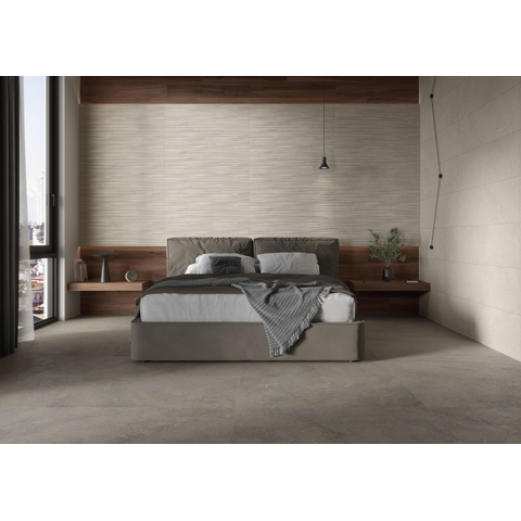 ÉCHANTILLON Terravito Rovella carreau mural et de sol - 60x60cm - rectifié - Aspect pierre naturelle - Taupe mat (brun) SW1221513
