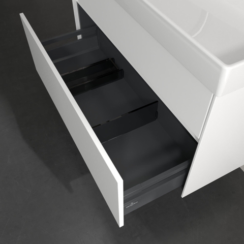 Villeroy & Boch Collaro wastafelonderkast - 95.4x54.6cm - 2 lades - mat wit SW479504
