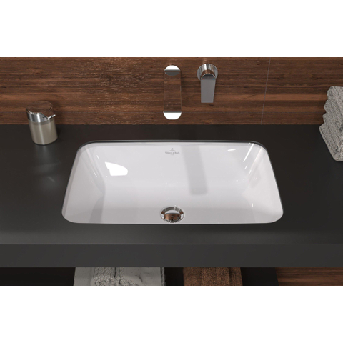 Villeroy & Boch Architectura onderbouwwastafel - 62x42cm - zonder kraangat - zonder overloop - White Alpine (glans wit) SW762335
