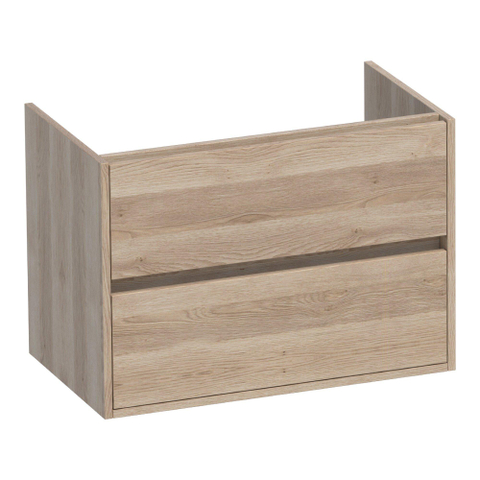 BRAUER Adore meuble sous-lavabo - 80x46x55cm - 2 tiroirs à fermeture en douceur - sans poignée - 1 découpe pour siphon - Sunlit SW1198398