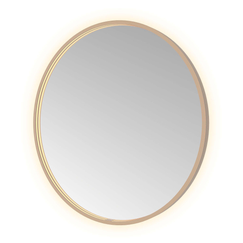 Hotbath &MORE Spiegel Round - diameter 80cm - direct en indirect LED - spiegelverwarming - dimbaar - met afstandsbediening - PVD - geborsteld koper SW1245870