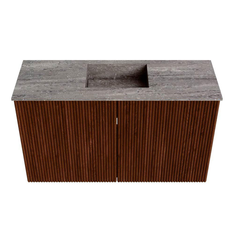 Mondiaz JOYA-DLUX 70cm meuble de toilette - couleur Ruby - Vasque FAYE position Milieu 1 trou de robinet couleur Oza. SW1425500