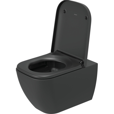 Duravit Happy D.2 WC-zitting - 43x35.9x4.3cm - met softclose - met quickrelease - kunststof - mat antraciet SW297027