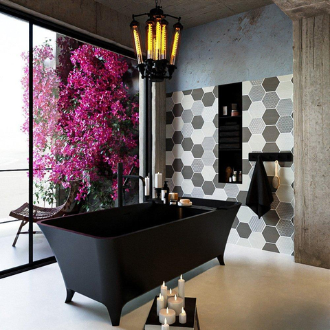 MONDIAZ LUNDY Baignoire îlot - 170x75cm - Urban SW491609