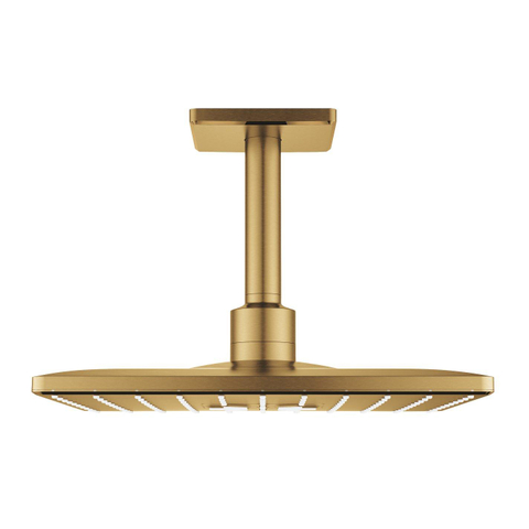 Grohe Rainshower SmartActive 310 Cube Hoofddouche - 31x 31cm - 2 straalsoorten - plafondarm 14.2cm - brushed cool sunrise (goud) SW484574