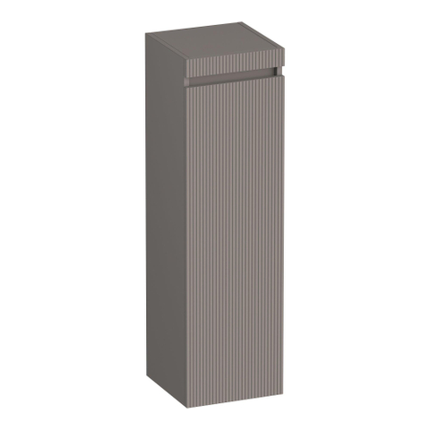 BRAUER Joy Wavy Hoge kast - 120x35x35cm - 1 deur - rechtsdraaiend - greeploos - mat taupe SW1201292