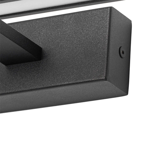 QAZQA Jerre wandlamp - 41.5x13.5x5.5cm - incl. LED - IP44 - mat zwart SW1187229