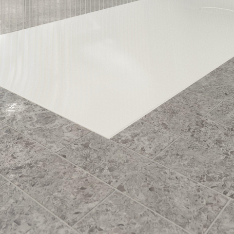 Villeroy & Boch Ecora douchebak - 180x80x4.5cm - afvoer korte zijde - white alpine (wit) SW1558887