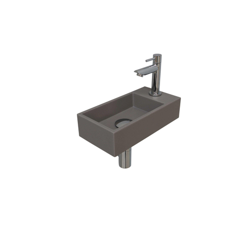 Ink Versus fonteinset – 36x18x9 cm – quartz grijs – kraangat rechts – chromen kraan SW157995
